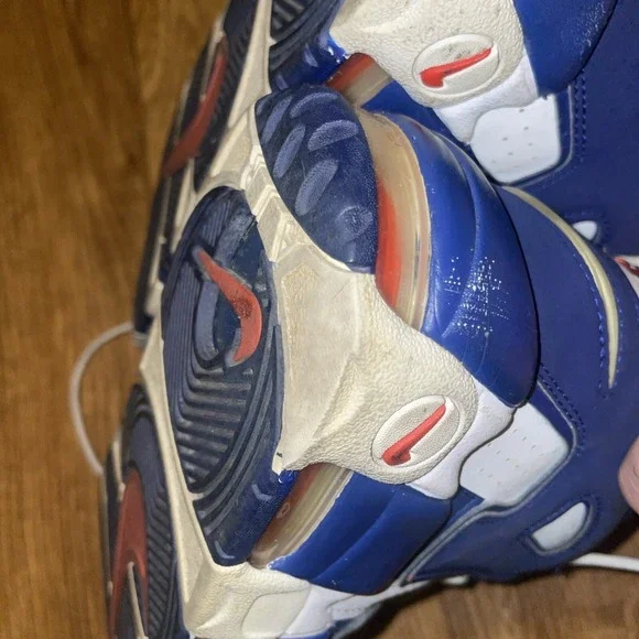 Nike Air More Uptempo Knicks 33 Blue White Orange Men's Size 8 Shoes 921948-101